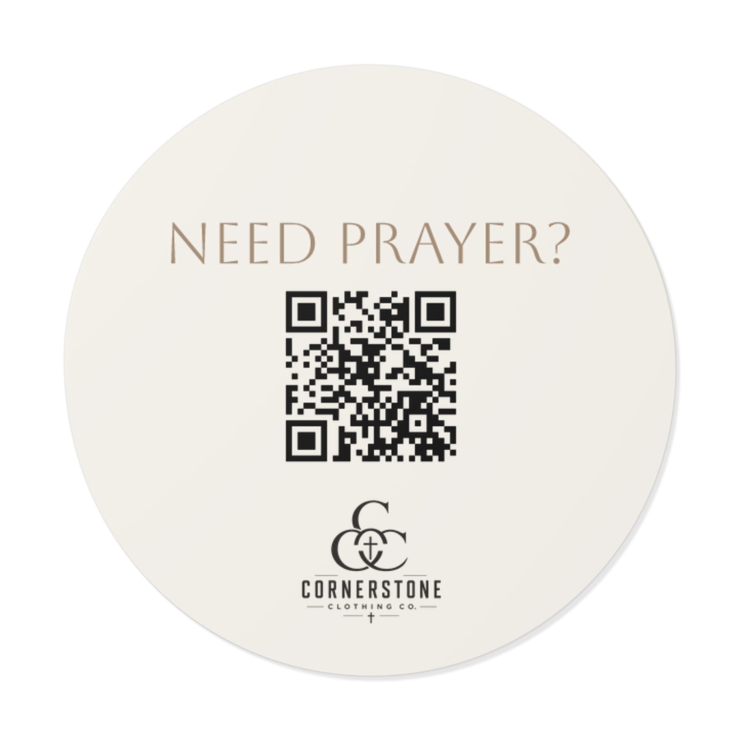 "Need Prayer?" QR Code Outreach Sticker