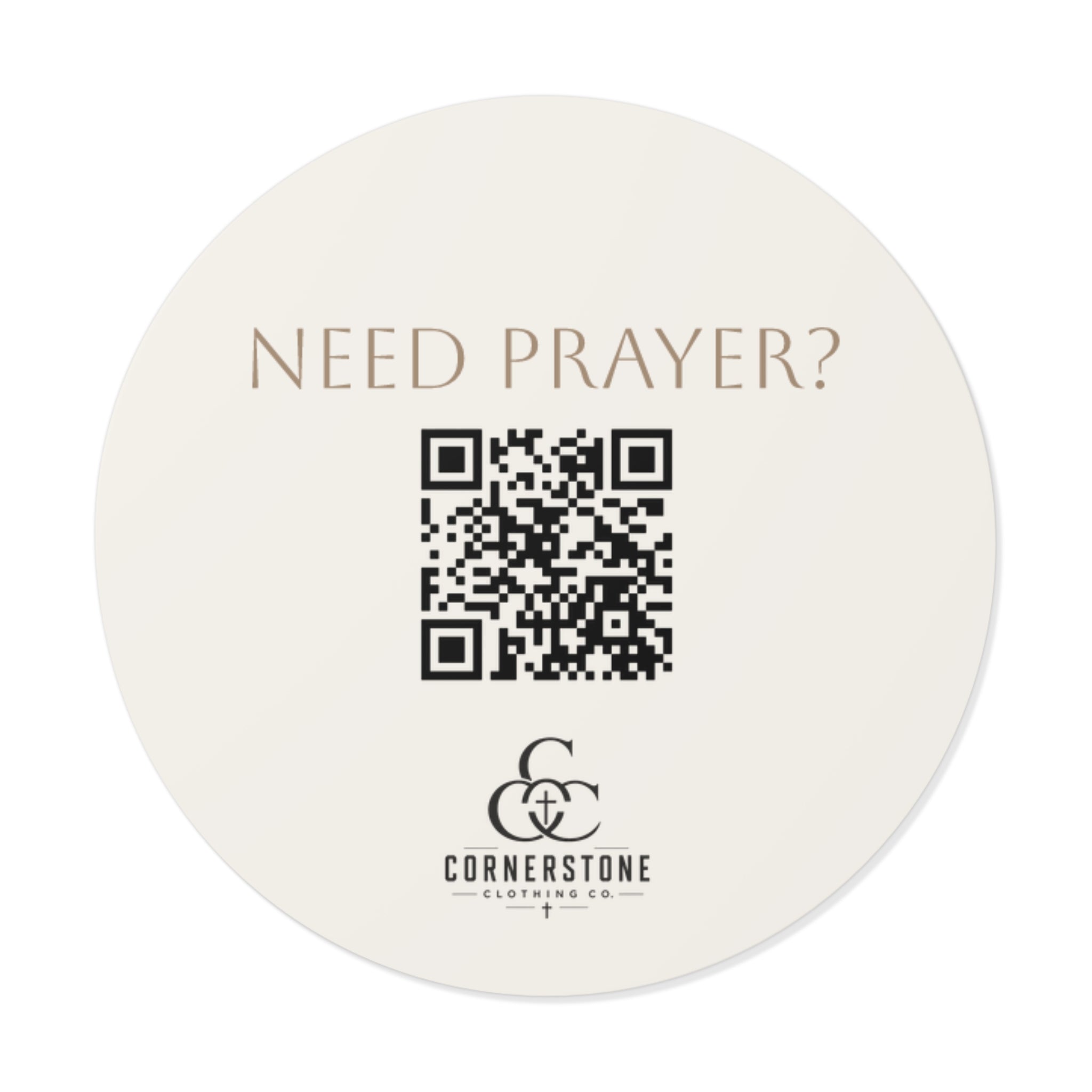"Need Prayer?" QR Code Outreach Sticker