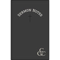 Vegan Leather Sermon Notes Journal — Engraved Christian Notebook with Cross