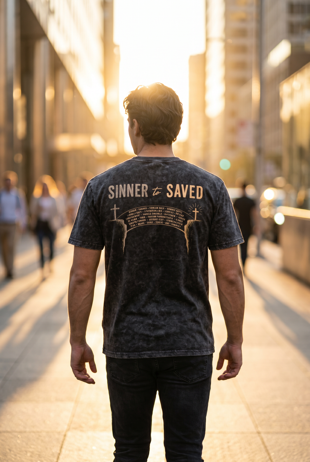 Vintage Sinner to Saved Graphic Tee