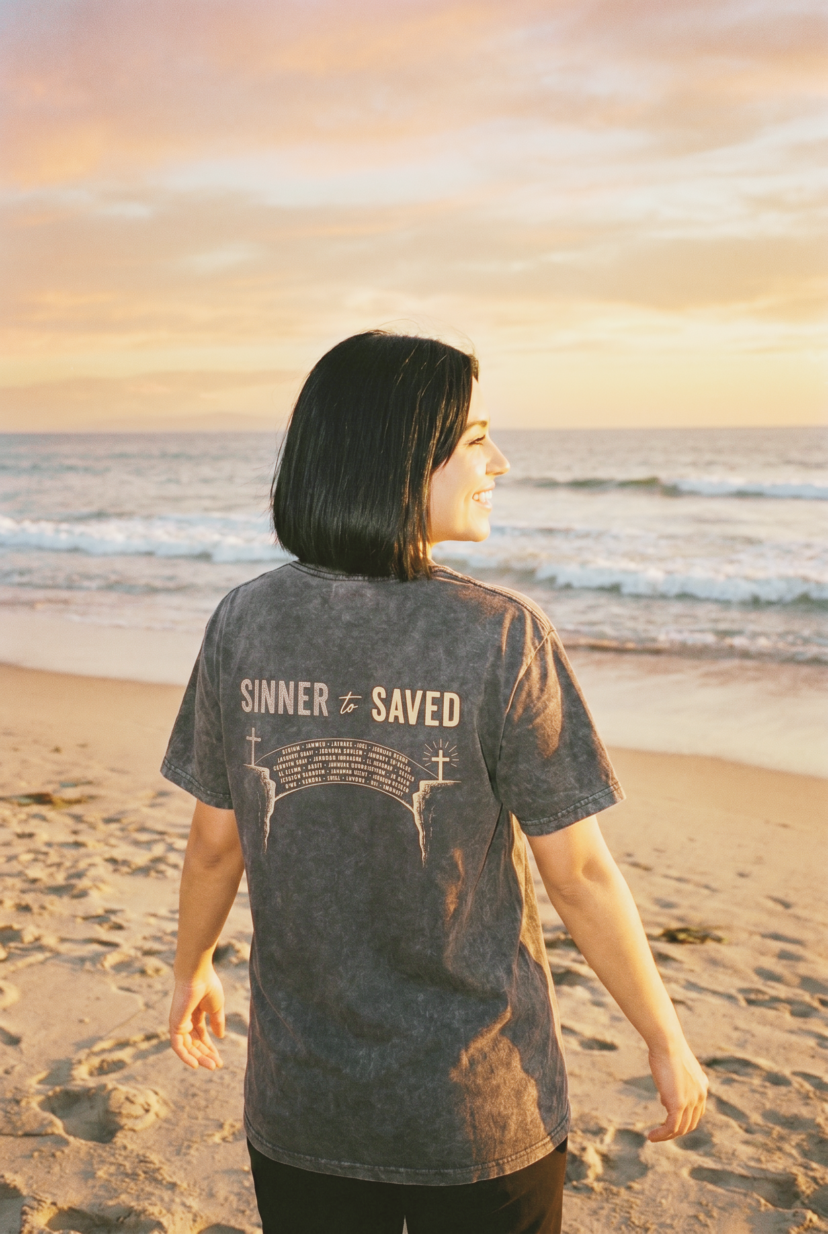 Vintage Sinner to Saved Graphic Tee
