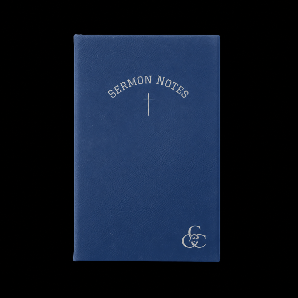 Engraved Sermon Notes Journal | Vegan Leather Christian Notebook