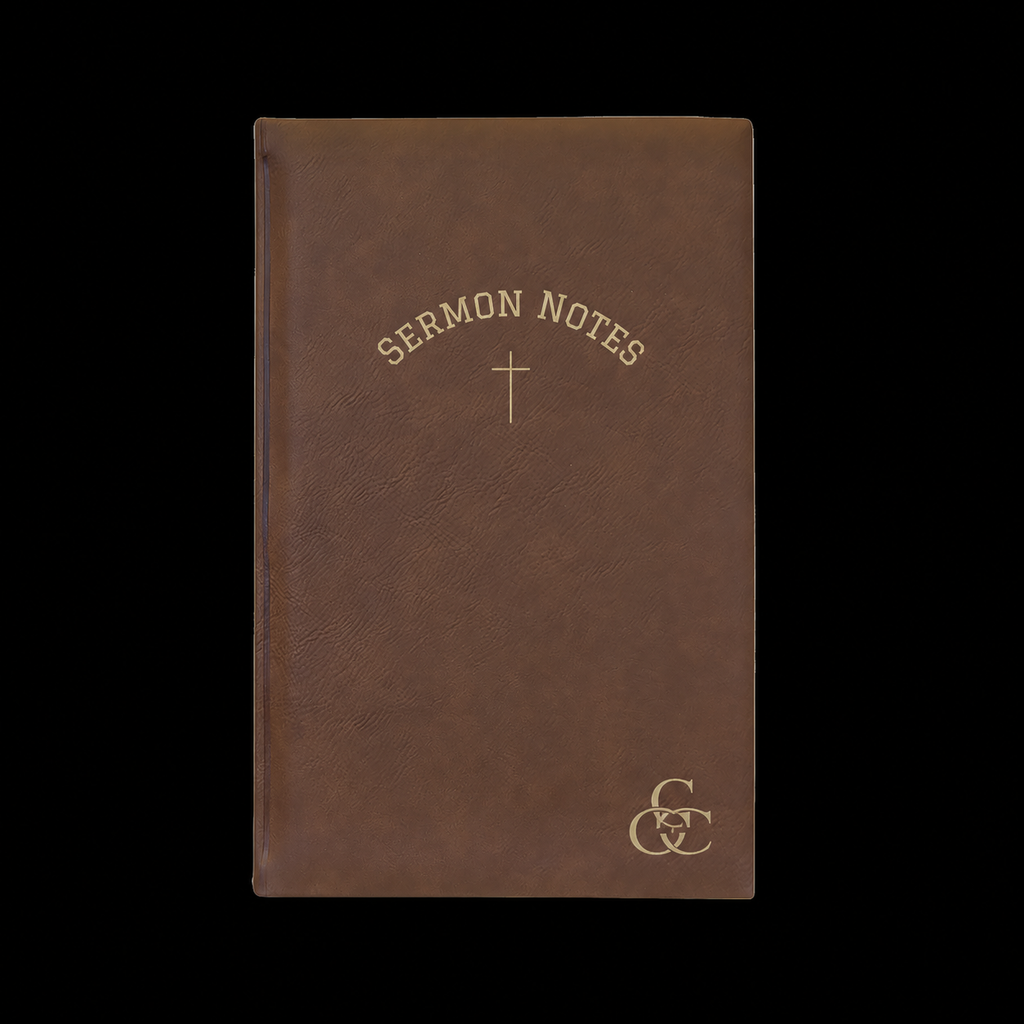 Engraved Sermon Notes Journal | Vegan Leather Christian Notebook