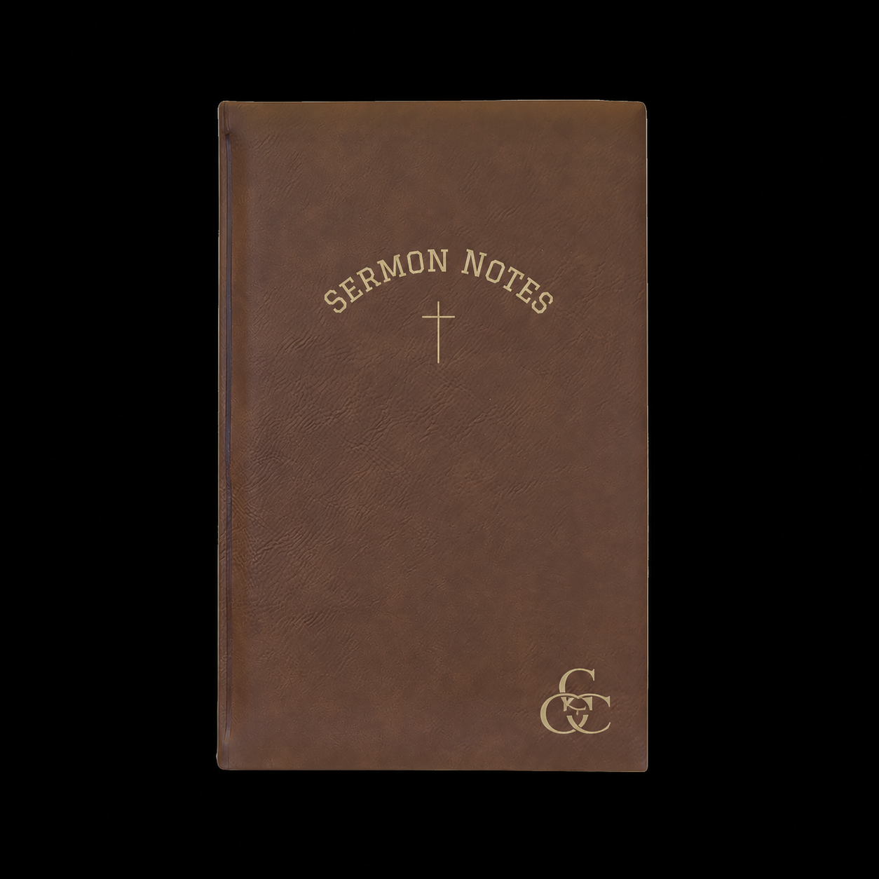 Engraved Sermon Notes Journal | Vegan Leather Christian Notebook