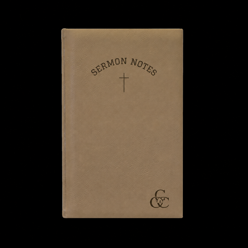 Engraved Sermon Notes Journal | Vegan Leather Christian Notebook