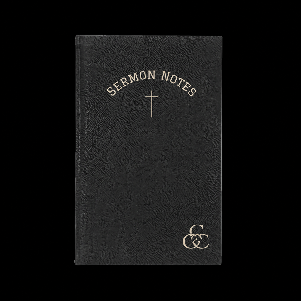 Engraved Sermon Notes Journal | Vegan Leather Christian Notebook