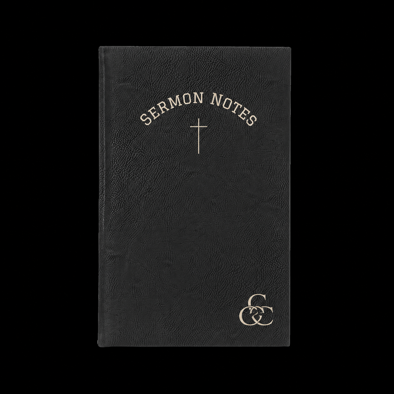 Engraved Sermon Notes Journal | Vegan Leather Christian Notebook